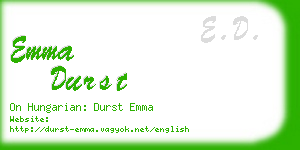 emma durst business card